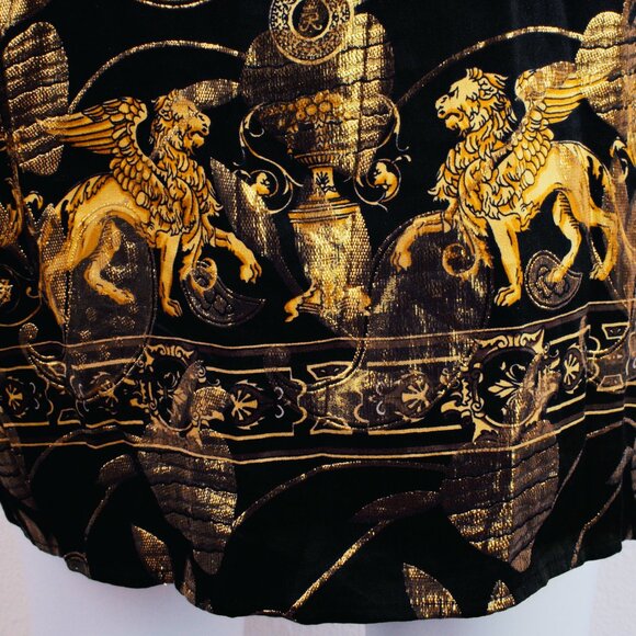 Vintage JOEY RICHI Gold Label Metallic Silk Shirt SINALOA MEXICO Size XL 80s - Picture 9 of 16